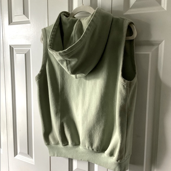 I.C.I. Sleeveless Hoodie. Green  S - Picture 2 of 8